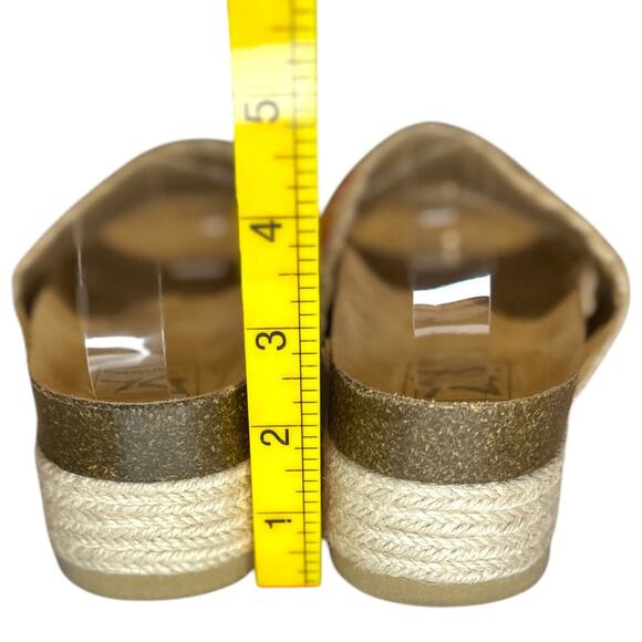 Dirty Laundry Floral Boho Knit Crochet Cross Strap Platform Sandals Size 8.5 - Picture 9 of 9